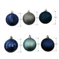 thumbnail image 3 of Décorations incassables Holiday Time, 24 unités, bleu/bleu sarcelle/argenté, 3 of 5