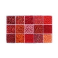 thumbnail image 2 of Rongfmy Colorful Round Glass Beads Bracelet Making with Storage Box for DIY Red, 2 of 7