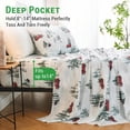 thumbnail image 3 of PC Deep Pocket Queen Sheet Set Fit Breathable Microfiber Soft Queen Size Sheet Set Hotel Style Bed Sheet Set for Women Men Flower, 3 of 9