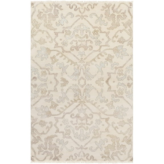 Hauteloom Arena Wool Living Room, Bedroom Area Rug - Traditional - Charcoal, Light Gray, Taupe - 10' x 14'
