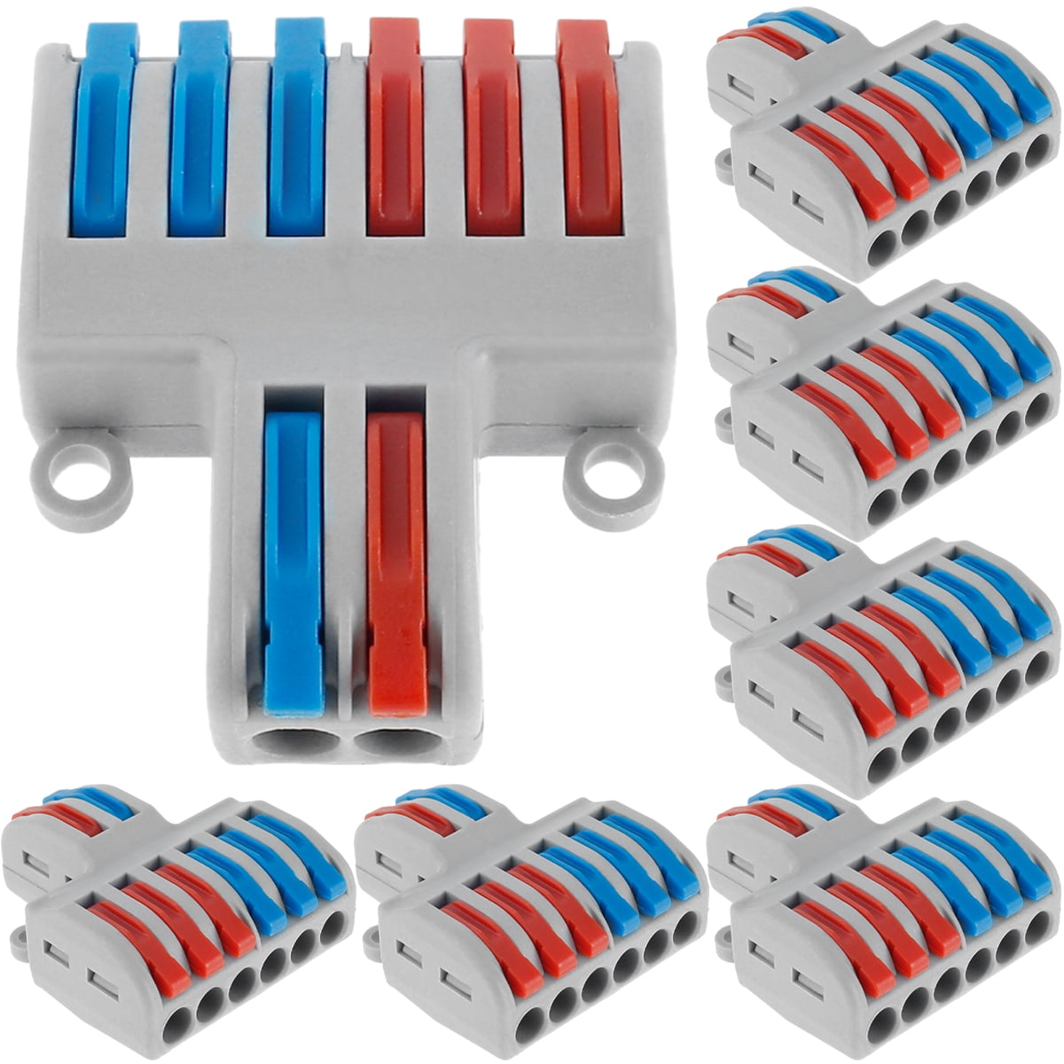 60 Pk Assrtd wago Style Lever Nuts Splicing Connector Terminal Block Cage Clamp 