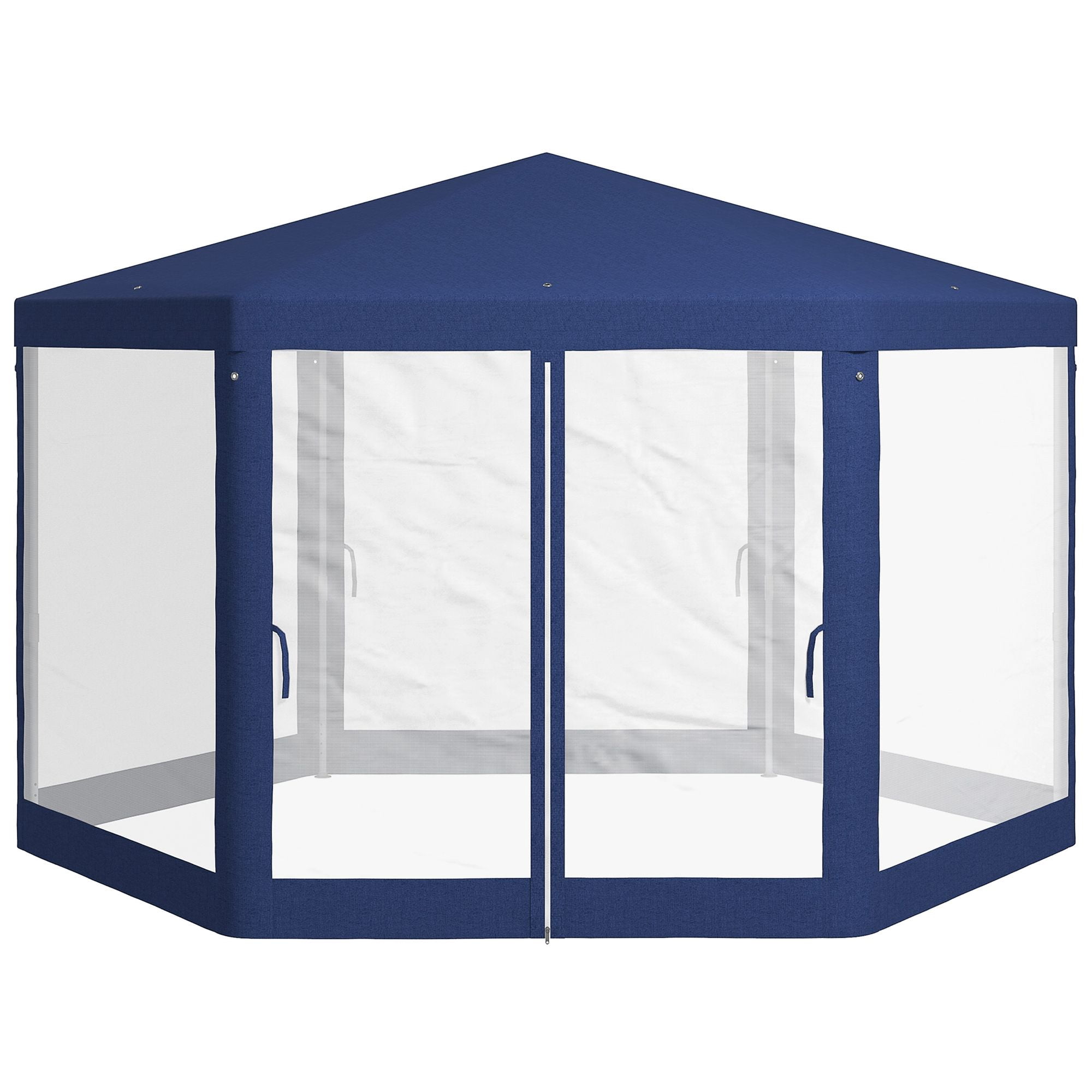 Dranite 13' x 11' Hexagon Outdoor Party Tent,Includes Ropes & Stakes for Stability