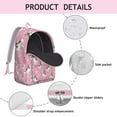 thumbnail image 4 of Pink French Bulldog Love Heart Backpack for School,Cute School Bag,Schoolbag with Adjustable Shoulder Straps & Padded Back,15.7"x11.8"x5.5", 4 of 5