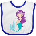 thumbnail image 3 of Inktastic Mermaid Girls Baby Bib, 3 of 4