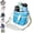 blue, variant on Insulated Drink Carrier Bag, Multiple Tumbler Carrier Caddy, Family Size 4 Compartment Drink Bag, Water Bottle Holder with Adjustable Strap, Drink Caddy Tote for Coffee, Travel, Outings