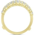 thumbnail image 2 of beryl_creation 1.80 Ct Round Cut White Diamond Wedding Engagement Enhancer Guard Wrap Ring 925 Sterling Silver 14K Yellow Gold Plated For Women's - 6.5, 2 of 3