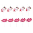 thumbnail image 5 of EXHUMKY 10Pcs Cake Insert Cards Red Cake Decor with Clear Printing Fine Craftsmanship, 5 of 8