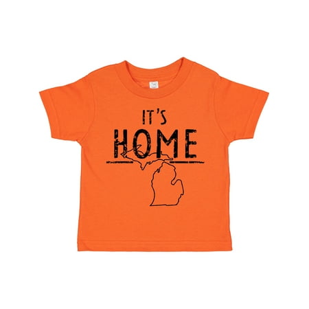 

Inktastic It s Home- State of Michigan Outline Distressed Text Boys or Girls Toddler T-Shirt