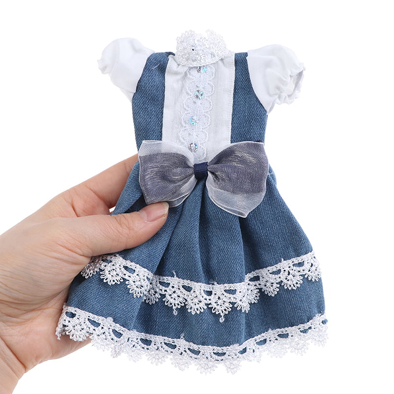 Stylish 12inch Doll Clothes Princess Dress For Blythe Dolls Accessories Blue 