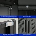 thumbnail image 5 of New Metal Storage Cabinet with 2 Doors and 2 Adjustable Shelves, Steel Storage Cabinet, Metal File Cabinet for Home Office School Gym, Black, 5 of 9