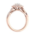 thumbnail image 2 of 1/2 Carat Cushion cut Halo Diamond Engagement Ring in 10K Rose Gold (Ring Size 6.75), 2 of 6