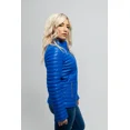 thumbnail image 2 of Whet Blu SKYLAR Vegan Leather Fashion Stylish Design Lightweight Outerwear Bomber Jacket Women Blue Large, 2 of 5