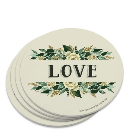 

Love Botanical Flowers Novelty Coaster Set
