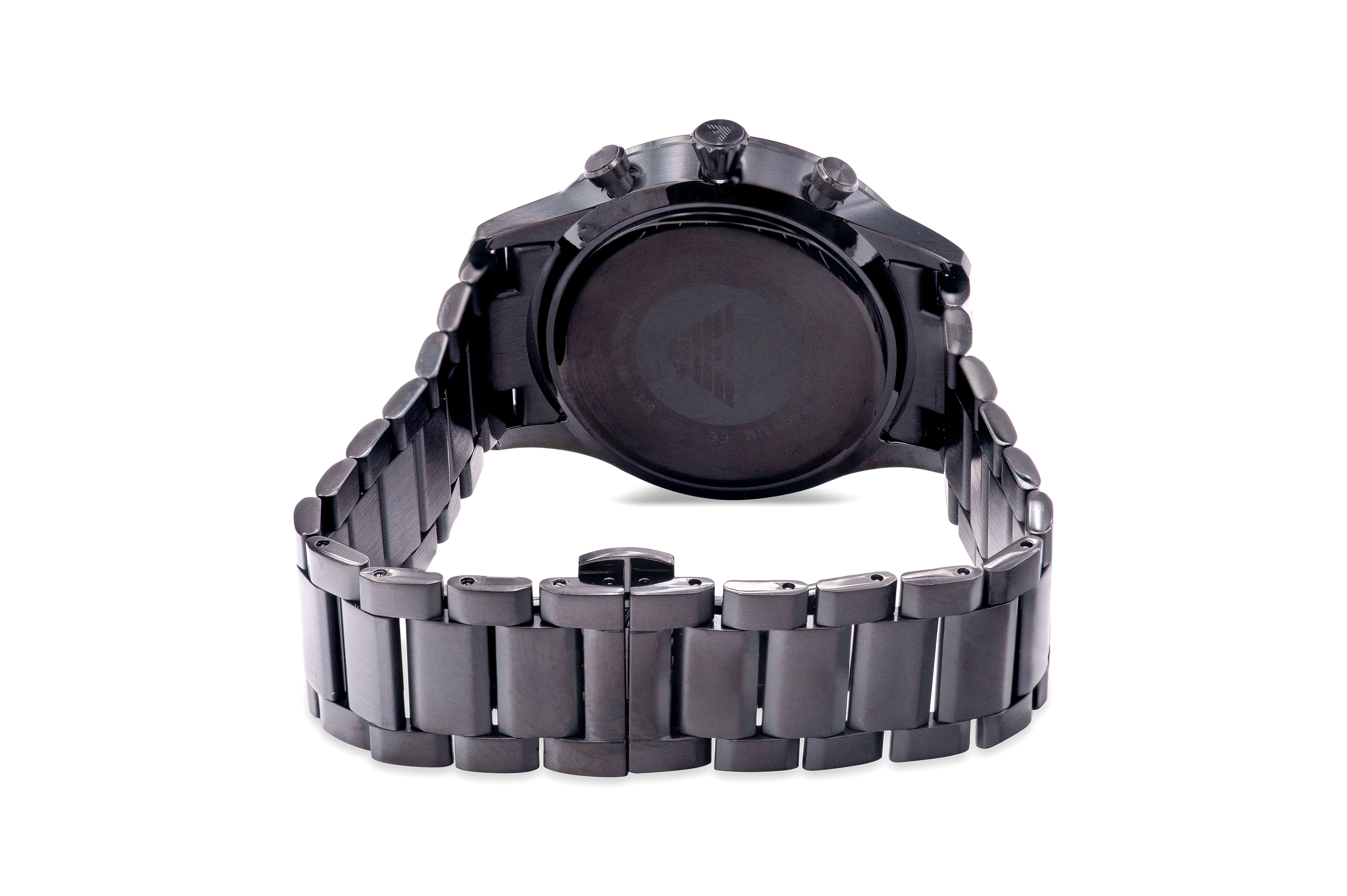 Emporio Armani ブラック クロノグラフ美品 Amazon.co.jp: EMPORIO ARMANI エンポリオアルマーニ メンズ