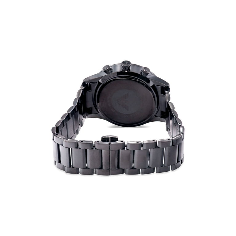 Emporio Armani Black Stainless Steel Chronograph Mens Watch