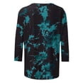 thumbnail image 5 of Odbmxy 3/4 Sleeve Women T Shirt Fall Tie-Dye Soft Casual Crew Neck Pullover Holiday Loose Tops for Women, 5 of 5