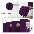 thumbnail image 3 of ZMLEVE Rideaux Thermiques Occultants pour Chambre - Panneaux de Rideaux Isolants pour Salon, 42 x 72 Pouces, Violet, Ensemble de 2 Rideaux à Illets, 3 of 7