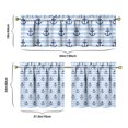thumbnail image 6 of Kitchen Curtains 24 Inch Short - 3 Panel Set, Nautical Anchor Lighthouse Coastal Design, Rod Pocket Window Curtain for Beach House, Marine Ocean Wave Pattern, Easy Wash, 6 of 6