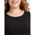 thumbnail image 4 of Terra & Sky Women's Plus Size High Neck Rib Tank Top, Sizes 0X-4X, 4 of 5