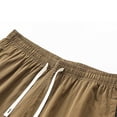 thumbnail image 7 of LEKWK Athletic Shorts for Men Elastic Waist Drawstring Workout Short with Contrast Trim Lightweight Quick Dry Gym Activewear with Pockets Khaki 7XL, 7 of 7