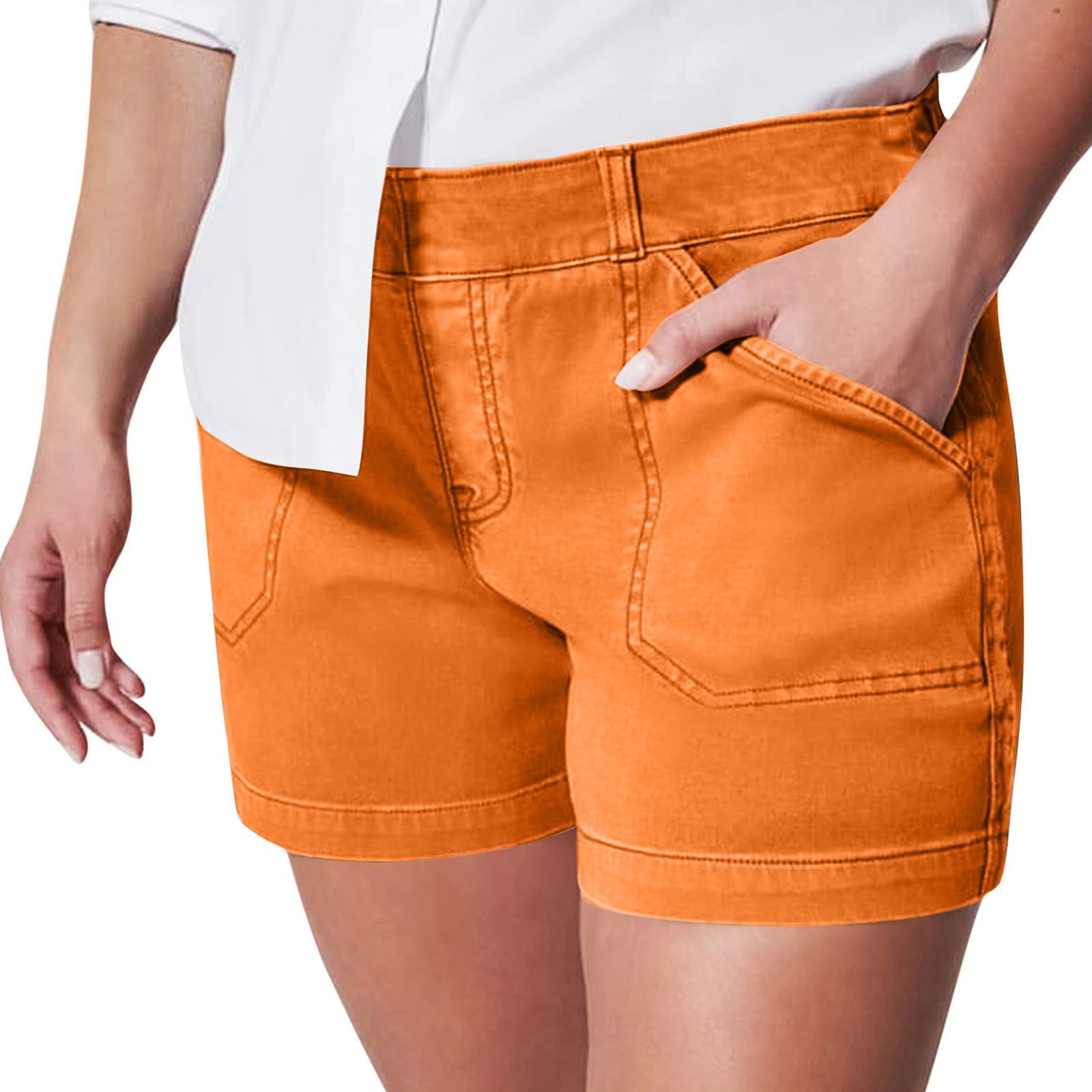 analog Terminologi køkken Dyegold Shorts For Women Casual Summer Plus Size Jean Shorts High Waist  Stretch Hiking Cargo Outdoor Denim Shorts Pockets - Walmart.com