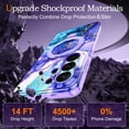 thumbnail image 2 of CASEFIV for Samsung Galaxy S26 Ultra Case,[Magnetic Invisible Stand][Military-Grade Drop Protection] Slim Glossy Marble Pattern Back Shockproof Protective Phone Cover,Purple Marble, 2 of 7