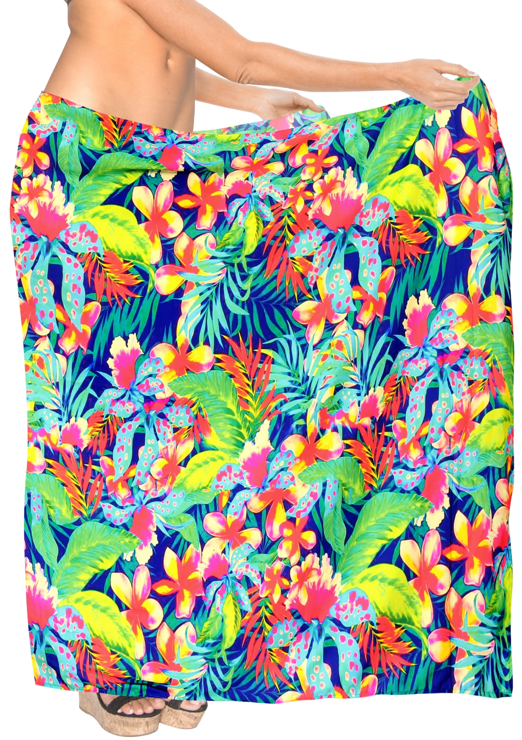 LA LEELA Beach Swimsuit Wrap Cover up Bikini Wraps Summer Sarong