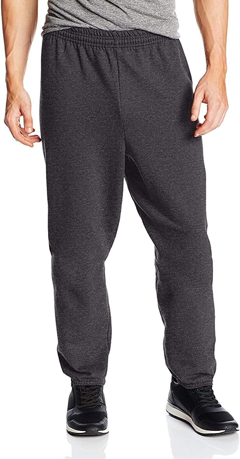 Hanes ComfortBlend EcoSmart Men`s Sweatpants - Best-Seller, P650, S (Pack of 2) 2 Charcoal Heather