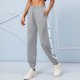 thumbnail image 2 of Pantalones deportivos casuales con botones y puños para mujer: pierna ancha, cordón ajustable, tejido suave y transpirable. Tallas: S-XL., 2 of 8