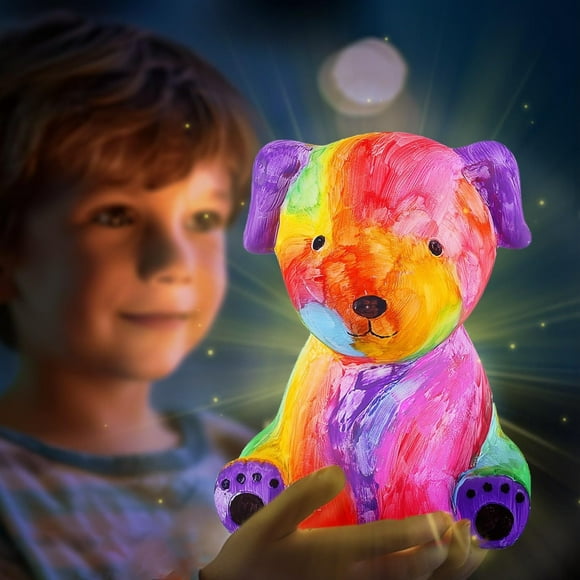 CQCYD Clearance Toys under $5 Paint Your Own Dog Lamp Kit, DIY Night Light, Crafts for Teens Girls Boys, Arts & Crafts Kit, Painting Kit for Kids, Room Decoration, Christmas Birthday Gift for Kids