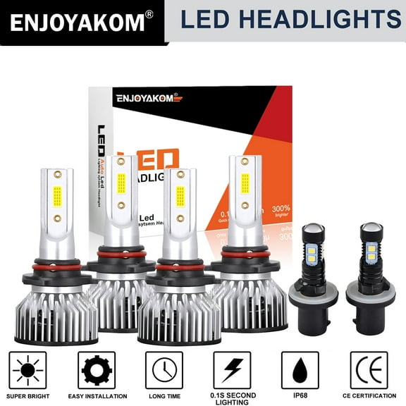 For Oldsmobile Eighty Eight LSS 1996 1997 -6x LED Headlight Bulbs 9005 9006 High Low Beam 880 Fog Light Kit 6000K White