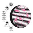 thumbnail image 4 of Yiaed Flamingos Print Tire Wheel Cover, Waterproof Spare Tire Cover Fit for Jeep, Truck,Trailer, RV, SUV, Camper and Most Vehicle-17 inch, 4 of 6