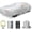 Silver, variant on Heavy Duty Car Cover for Automobiles All Weather Waterproof, Outdoor Snowproof UV Protection Windproof, Door Zipper, Soft Cotton Universal Car Covers (Black, Fit Sedans 191"-200")