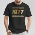 thumbnail image 2 of 1977 Classic Original T-Shirt for Men – Vintage Retro Graphic Tee, Classic 70s Style Shirt, All Original Parts Since 1977, Funny Birth Year Apparel, Gift for Men Born in 1977, 2 of 3