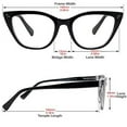 thumbnail image 5 of In Style Eyes Stylish Large Cateye Reading Glasses for Women Clear +1.50, 5 of 5