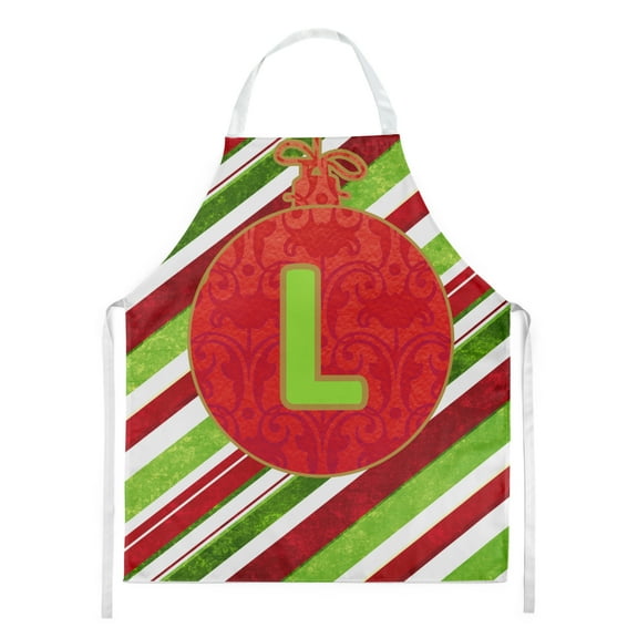 Christmas Oranment Holiday Initial Letter L Apron