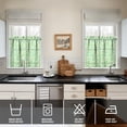 thumbnail image 4 of Kitchen Curtains 24 Inch Short - 3 Panel Set, Rod Pocket Window Curtain, 100% Polyester for Farmhouse, Cafe, Kitchen, Living Room, Bedroom, Rustic Buffalo Plaid & Geometric Design, Easy Wash, 4 of 5