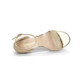 thumbnail image 4 of BLISSFUL STEP Women's Glitter Strap Stiletto Heel Sandals Champagne Gold (Size 8), 4 of 8