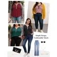 thumbnail image 4 of Gleelist Womens Plus Size Long Sleeve Henley Tops V Neck Casual Loose Fit Shirts Blouses Trendy Clothes XL-5XL, 4 of 7