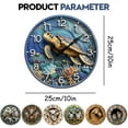 thumbnail image 3 of Wall Clock With Design For Home Decor10 Inch Wooden Wall Clock Silent Movement Battery Operated (Aa Batteries Not Included) Artistic Home Decor Perfect For Home,Oven Thermometers, 3 of 9