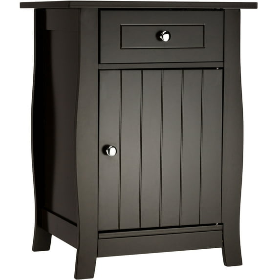 UWR-Nite Night Stand, Bathroom Floor Cabinet, End Table with Drawer, Wooden Bedside Table, Multifunctional Storage Organizer with Large Capacity, Easy to Assemble