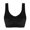 Black, variant on Plus-Size Women Seamless Padded Wireless Yoga Sports Bra