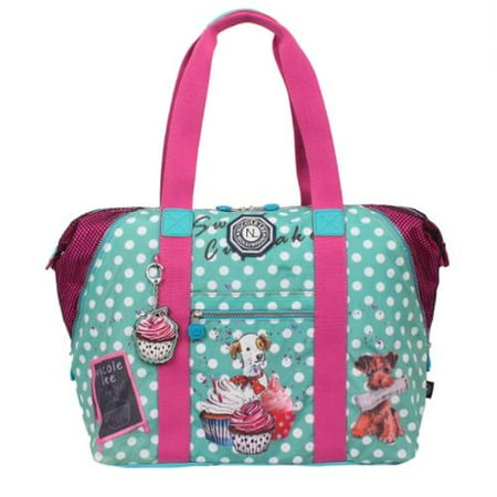 Nicole Lee Cupcake Dog Wrinkle Resistant Crinkle Nylon Nicole Lee Cupcake Dog Wrinkle Resistant Crinkle Nylon Overnight Bag