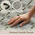thumbnail image 6 of ODIKA 2'x3' Washable Accent Rug Abstract Motifs Contemporary Border Interlocking Lattice Geometric for Bedroom, Nursery, RV, Pet Friendly, Bedside Mat, 6 of 7