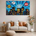 thumbnail image 7 of Comic Style Cityscape Background Banner with Explosion Elements Party Decorations Photo Props Backdrop for Kids Party Themed Party Cosplay Party, 7 of 7