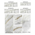 thumbnail image 4 of Abstract White Gold Marble Curtain Valances for Kitchen Windows,Rod Pocket Short Valance Modern Golden Lines Small Window Treatment for Living Room Bathroom Bedroom,42"x18"-1 Panel, 4 of 9