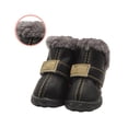 thumbnail image 2 of Billuyoard 4pcs zapatos para mascotas botas de nieve impermeables cuero de la PU calzado de invierno para mascotas Ropa para mascotas negro Tipo 2 Billuyoard PT000057-07B, 2 of 6