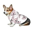 thumbnail image 6 of Uemuo Pink Butterflies (2) for Winter Dog Hoodie Sweatshirts with Pockets Warm Dog Clothes for Small Dogs Chihuahua-XX-Large, 6 of 8