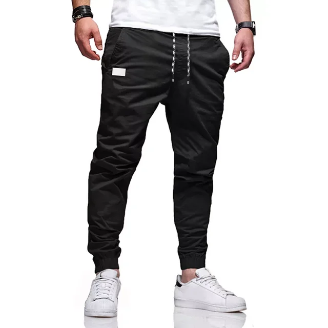 Pantalones Cargo Jogger Casual Twill Algodón Para Hombre