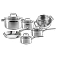thumbnail image 1 of T-fal Stainless Steel 10-piece Cookware Set, Induction and oven safe, 1 of 9
